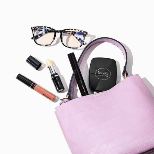 Compact + Lip Shine + Lip Difference + TopShelf Mascara + purse.jpg